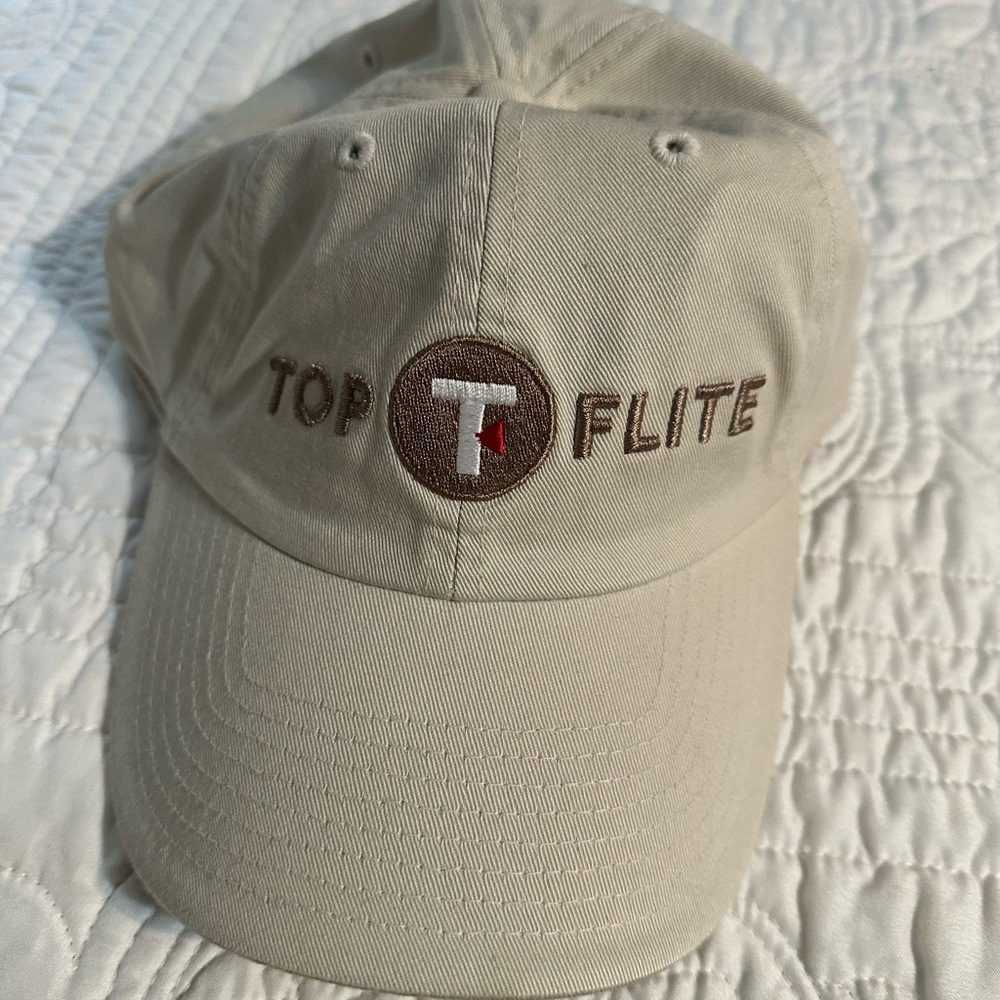 Top Flite Beige Baseball Cap NEW vintage